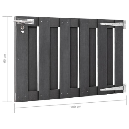 Cancello da Giardino in WPC 100x60 cm Grigio | homemem39