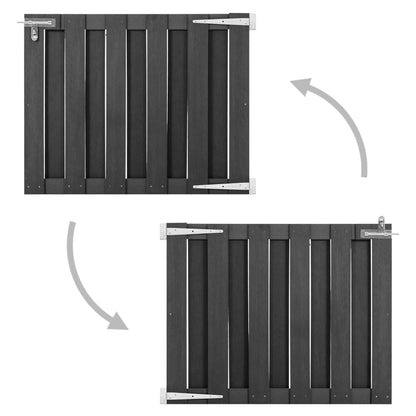Cancello da Giardino in WPC 100x80 cm Grigio | homemem39