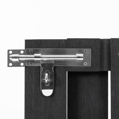 Cancello da Giardino in WPC 100x80 cm Grigio | homemem39