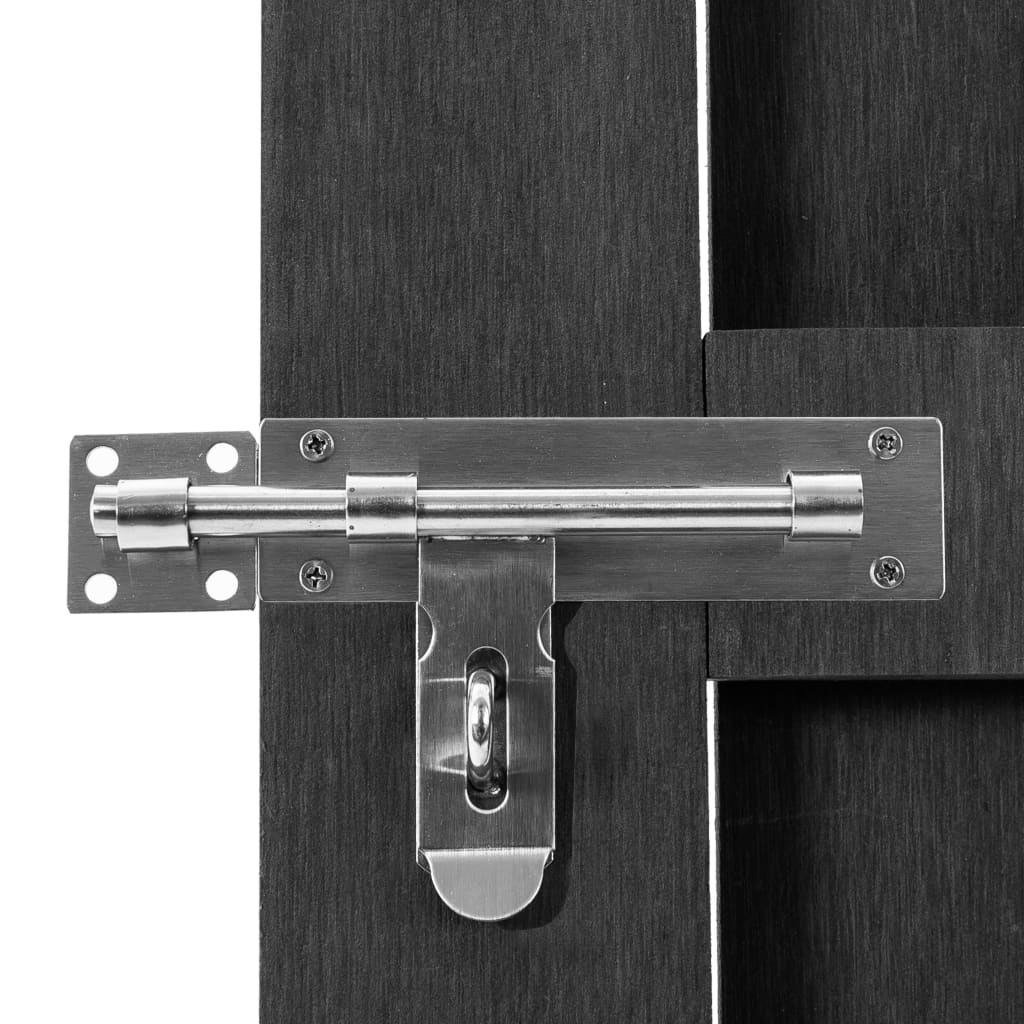 Cancello da Giardino in WPC 100x150 cm Grigio | homemem39