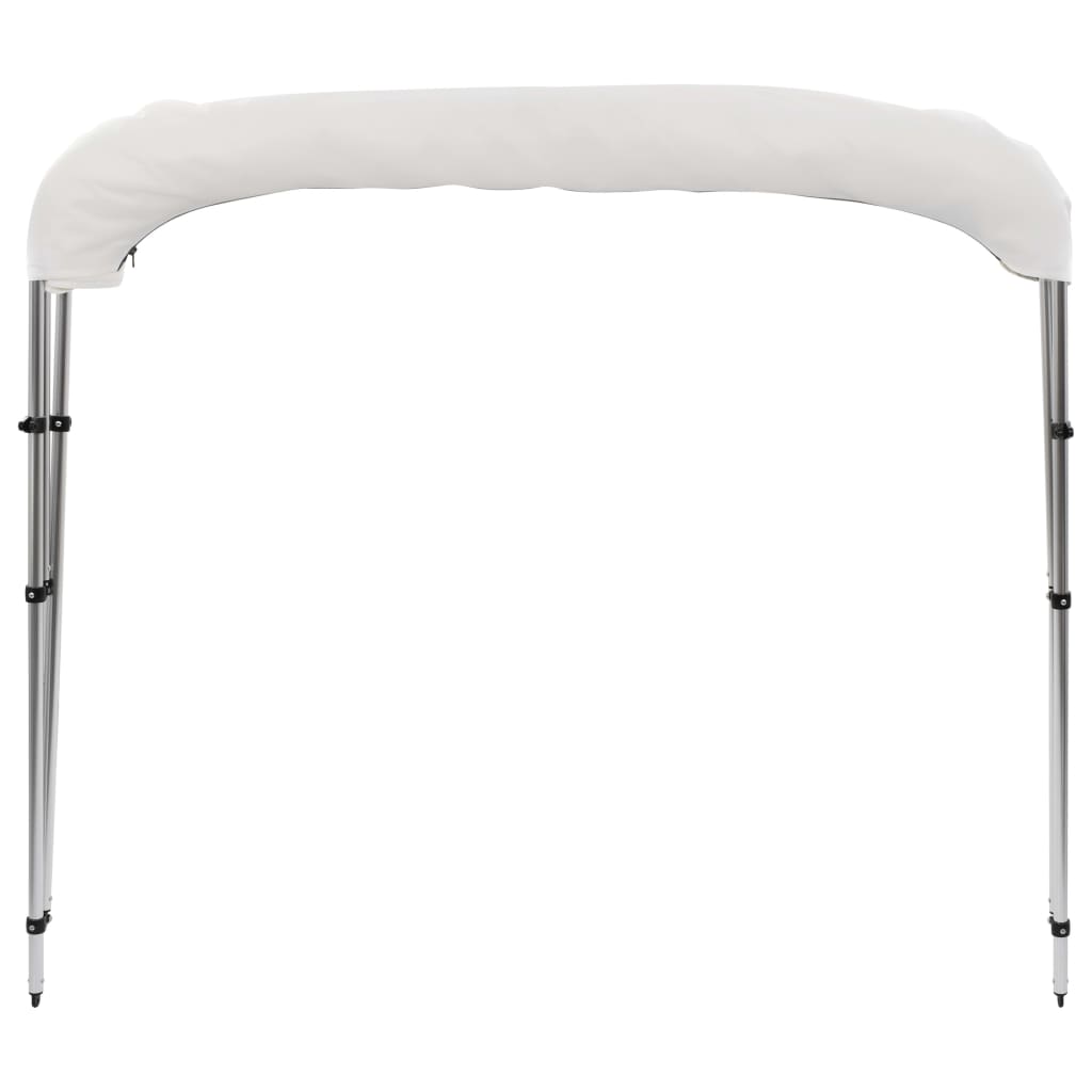 Bimini di Prua con Tendalino a 3 Archi Bianco 183x140x137 cm | homemem39