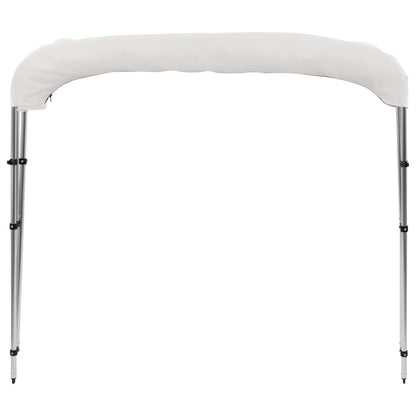 Bimini di Prua con Tendalino a 3 Archi Bianco 183x140x137 cm | homemem39