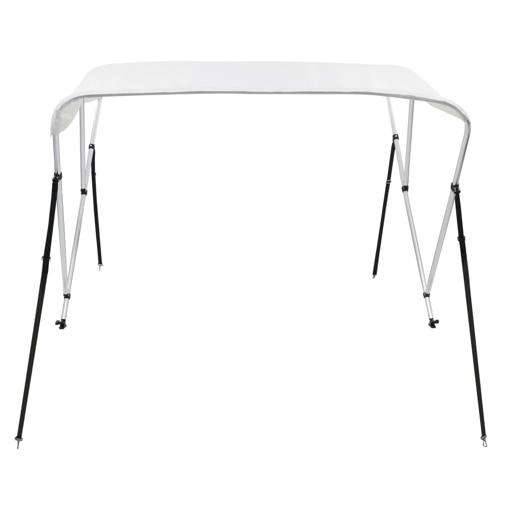 Bimini di Prua con Tendalino a 3 Archi Bianco 183x160x137 cm | homemem39
