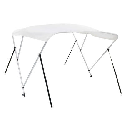 Bimini di Prua con Tendalino a 3 Archi Bianco 183x160x137 cm
