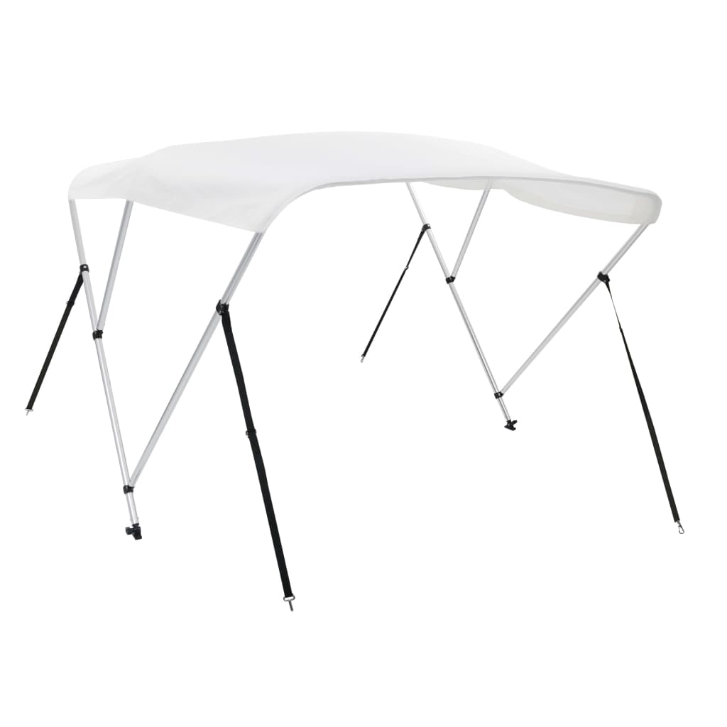 Bimini di Prua con Tendalino a 3 Archi Bianco 183x180x137 cm | homemem39