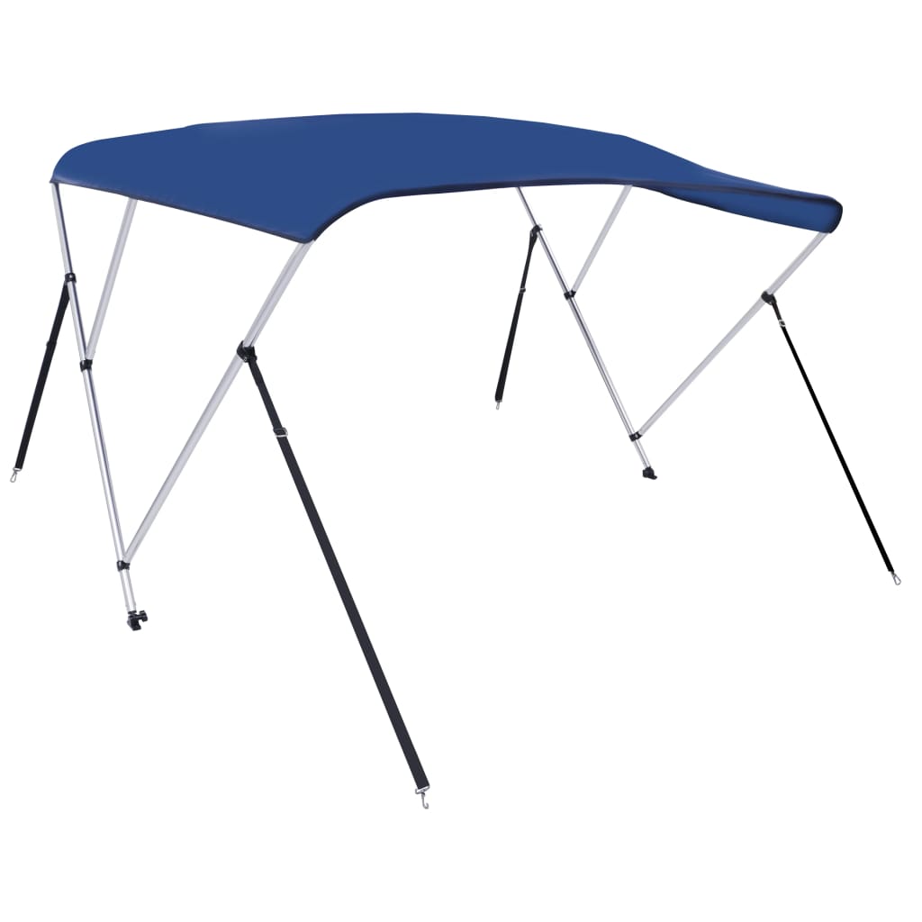 Bimini di Prua con Tendalino a 3 Archi Blu 183x180x137 cm - homemem39