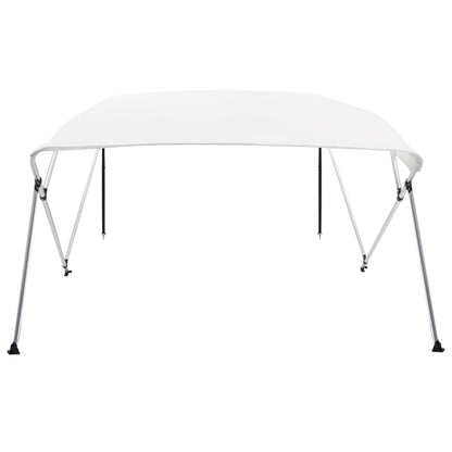 Bimini di Prua con Tendalino a 4 Archi Bianco 243x196x137 cm - homemem39