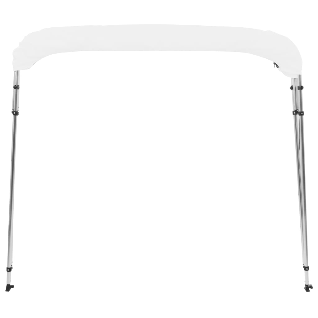 Bimini di Prua con Tendalino a 4 Archi Bianco 243x196x137 cm - homemem39
