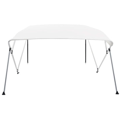 Bimini di Prua con Tendalino a 4 Archi Bianco 243x210x137 cm - homemem39