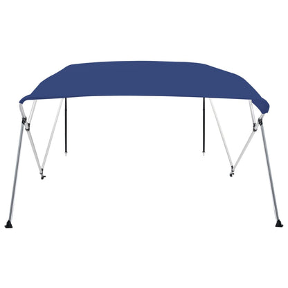 Bimini di Prua con Tendalino a 4 Archi Blu 243x180x137 cm - homemem39
