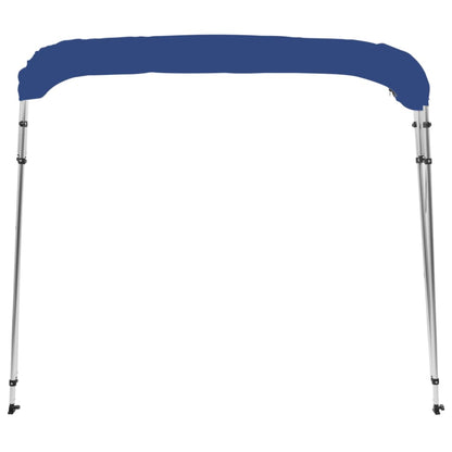 Bimini di Prua con Tendalino a 4 Archi Blu 243x180x137 cm - homemem39