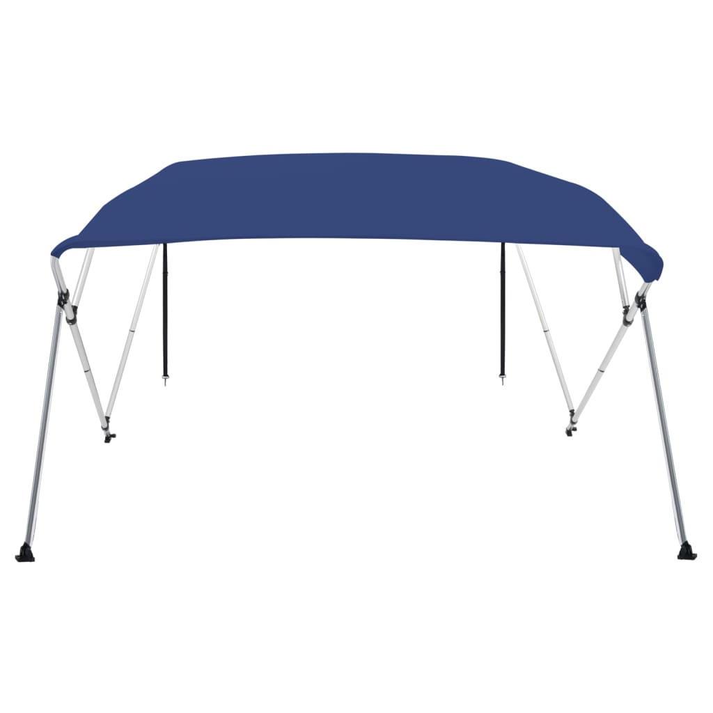 Bimini di Prua con Tendalino a 4 Archi Blu 243x196x137 cm - homemem39