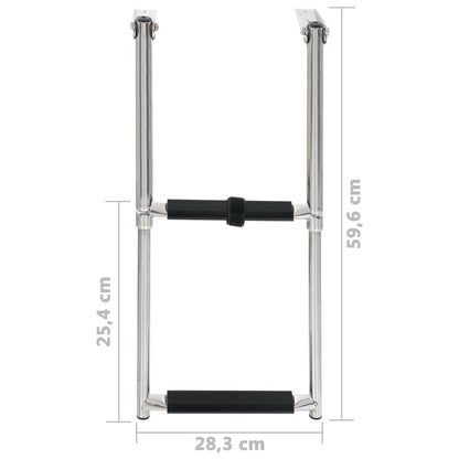Scaletta di Imbarco Pieghevole a 2 Gradini in Acciaio Inox | homemem39