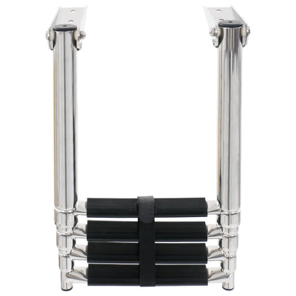 Scaletta di Imbarco Pieghevole a 4 Gradini in Acciaio Inox - homemem39