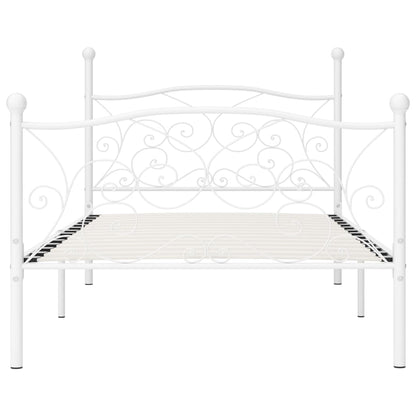 Giroletto Base con Doghe Bianco in Metallo 90x200 cm | homemem39