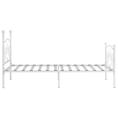 Giroletto Base con Doghe Bianco in Metallo 90x200 cm