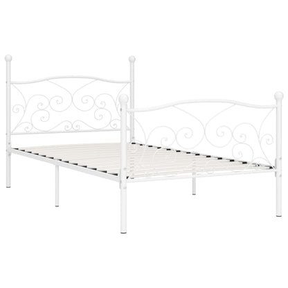 Giroletto Base con Doghe Bianco in Metallo 100x200 cm
