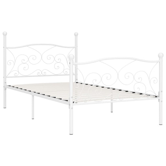 Giroletto Base con Doghe Bianco in Metallo 100x200 cm