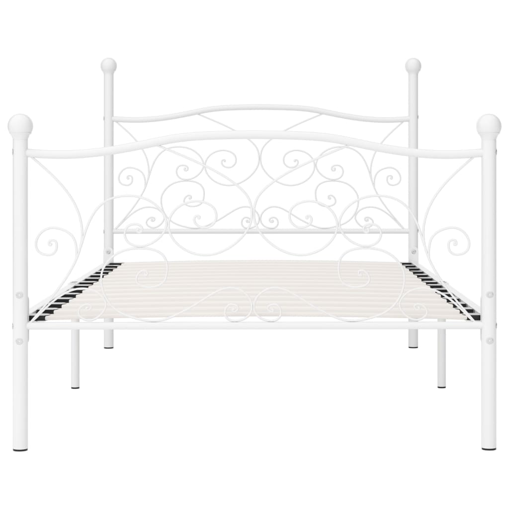 Giroletto Base con Doghe Bianco in Metallo 100x200 cm