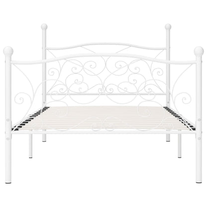 Giroletto Base con Doghe Bianco in Metallo 100x200 cm