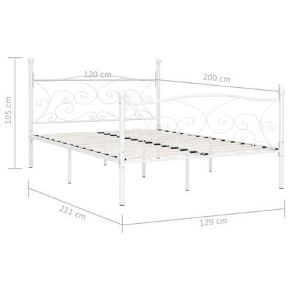 Giroletto con Doghe Bianco in Metallo 120x200 cm