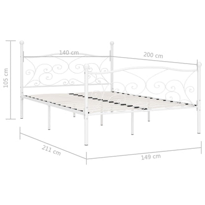 Giroletto con Doghe Bianco in Metallo 140x200 cm | homemem39