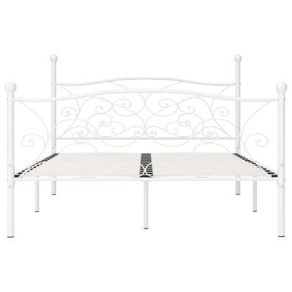 Giroletto con Doghe Bianco in Metallo 160x200 cm | homemem39