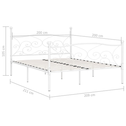 Giroletto con Doghe Bianco in Metallo 200x200 cm | homemem39