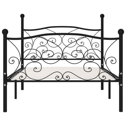 Giroletto con Doghe Nero in Metallo 90x200 cm | homemem39