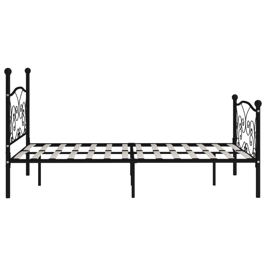 Giroletto con Doghe Nero in Metallo 120x200 cm