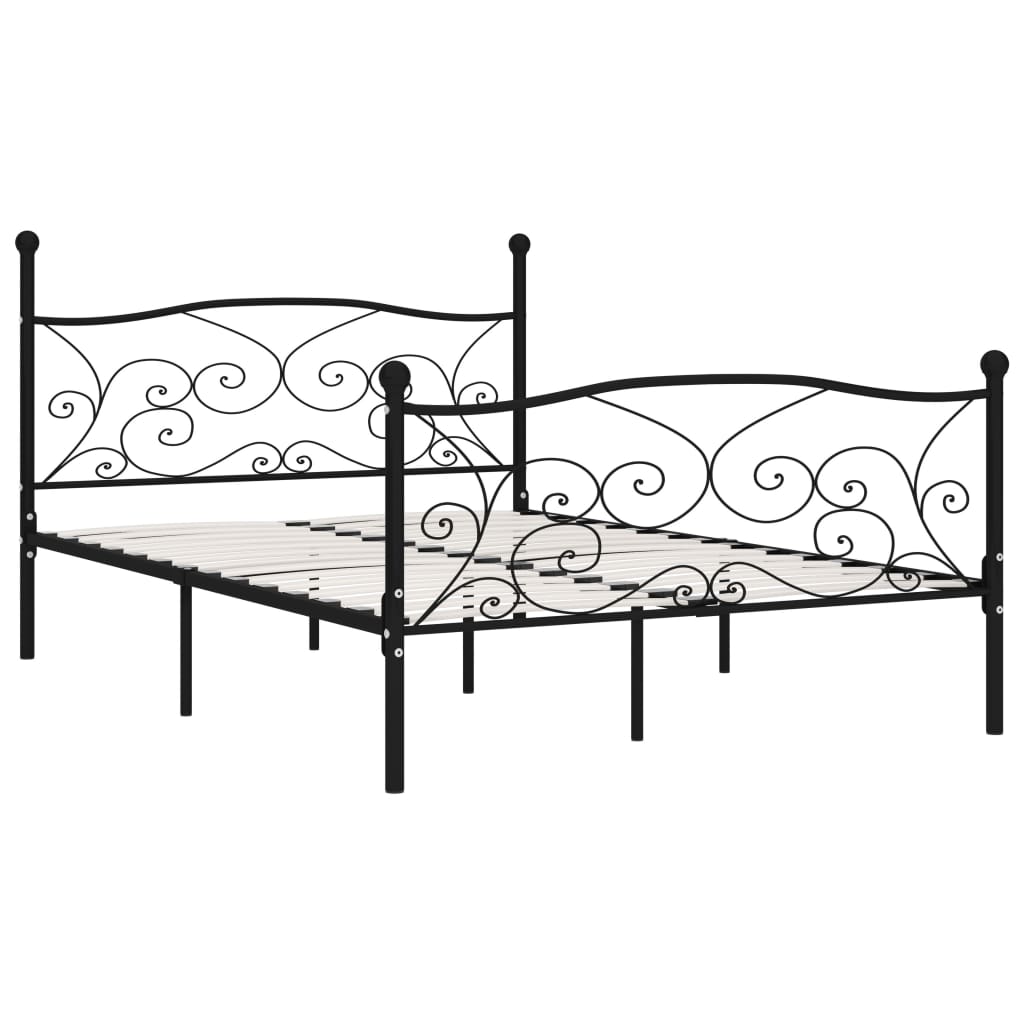 Giroletto con Doghe Nero in Metallo 140x200 cm | homemem39
