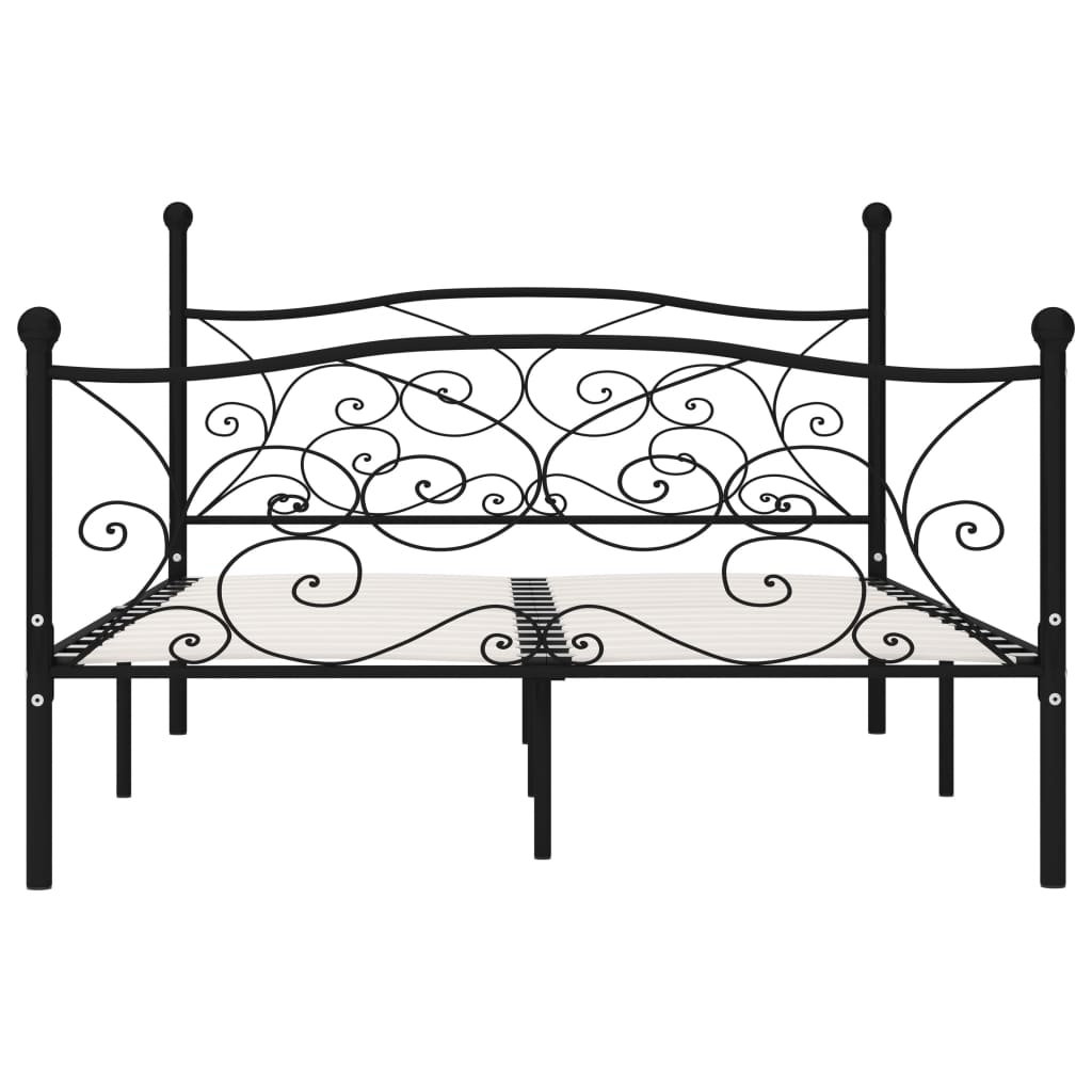 Giroletto con Doghe Nero in Metallo 140x200 cm | homemem39