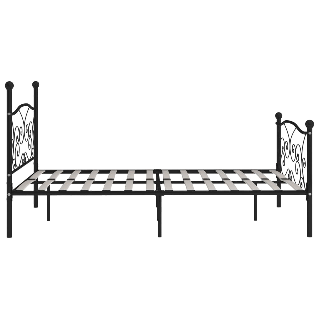 Giroletto con Doghe Nero in Metallo 180x200 cm