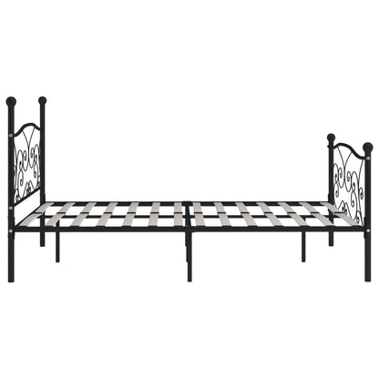 Giroletto con Doghe Nero in Metallo 180x200 cm