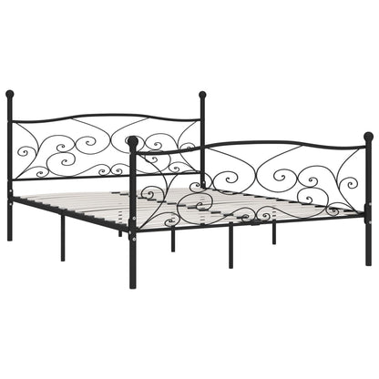 Giroletto con Doghe Nero in Metallo 200x200 cm | homemem39