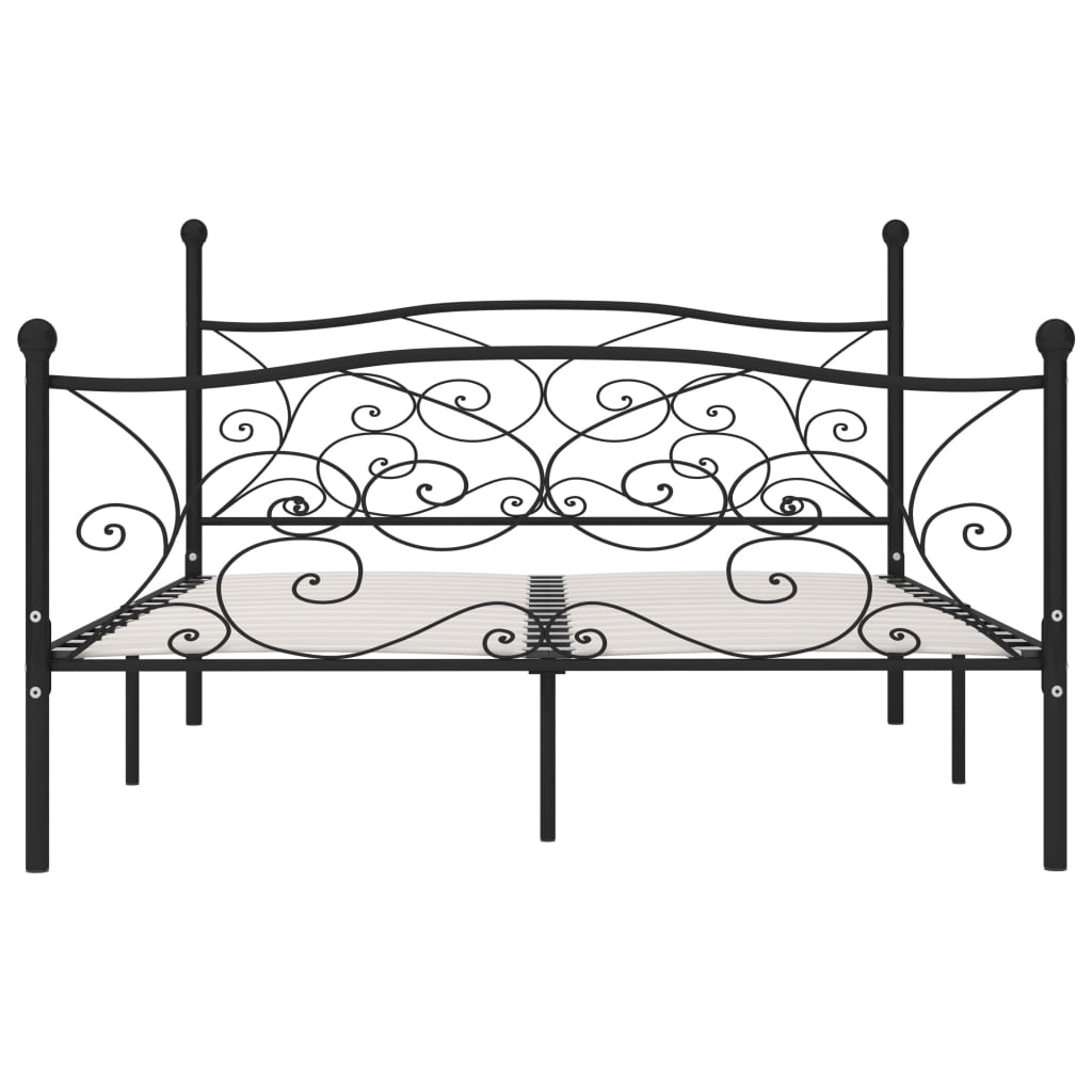 Giroletto con Doghe Nero in Metallo 200x200 cm | homemem39