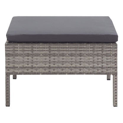 Set Divani da Giardino 6 pz con Cuscini in Polyrattan Grigio | homemem39