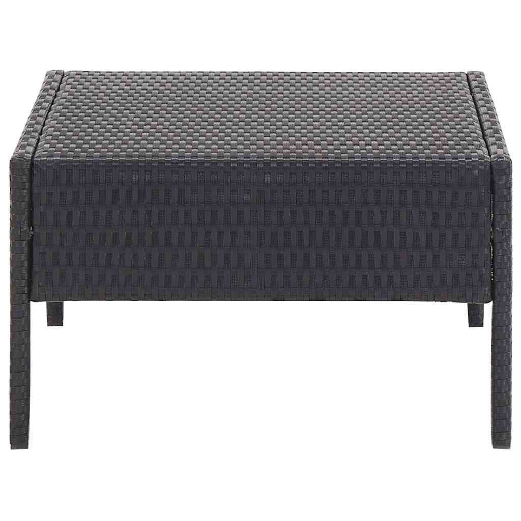 Set Divani da Giardino 6 pz con Cuscini in Polyrattan Nero