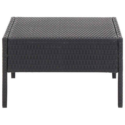 Set Divani da Giardino 6 pz con Cuscini in Polyrattan Nero