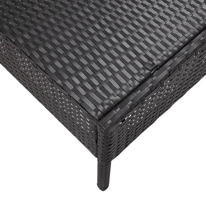 Set Divani da Giardino 5 pz con Cuscini in Polyrattan Nero | homemem39