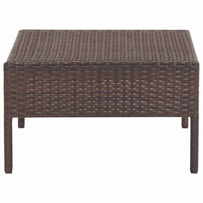 Set Divani da Giardino 6 pz con Cuscini in Polyrattan Marrone