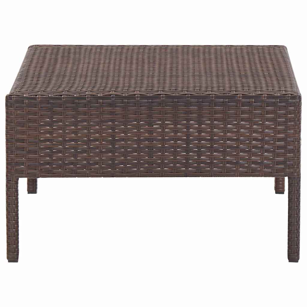 Set Divani da Giardino 8 pz con Cuscini in Polyrattan Marrone