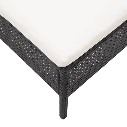 Set Divani da Giardino 3 pz con Cuscini in Polyrattan Nero - homemem39