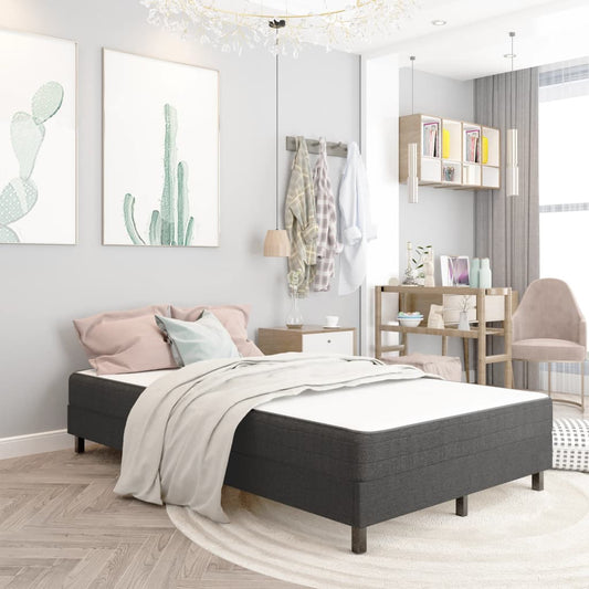 Letto a Molle Grigio in Tessuto 120x200 cm | homemem39