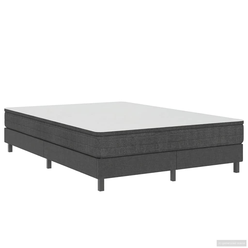 Letto a Molle Grigio in Tessuto 140x200 cm | homemem39