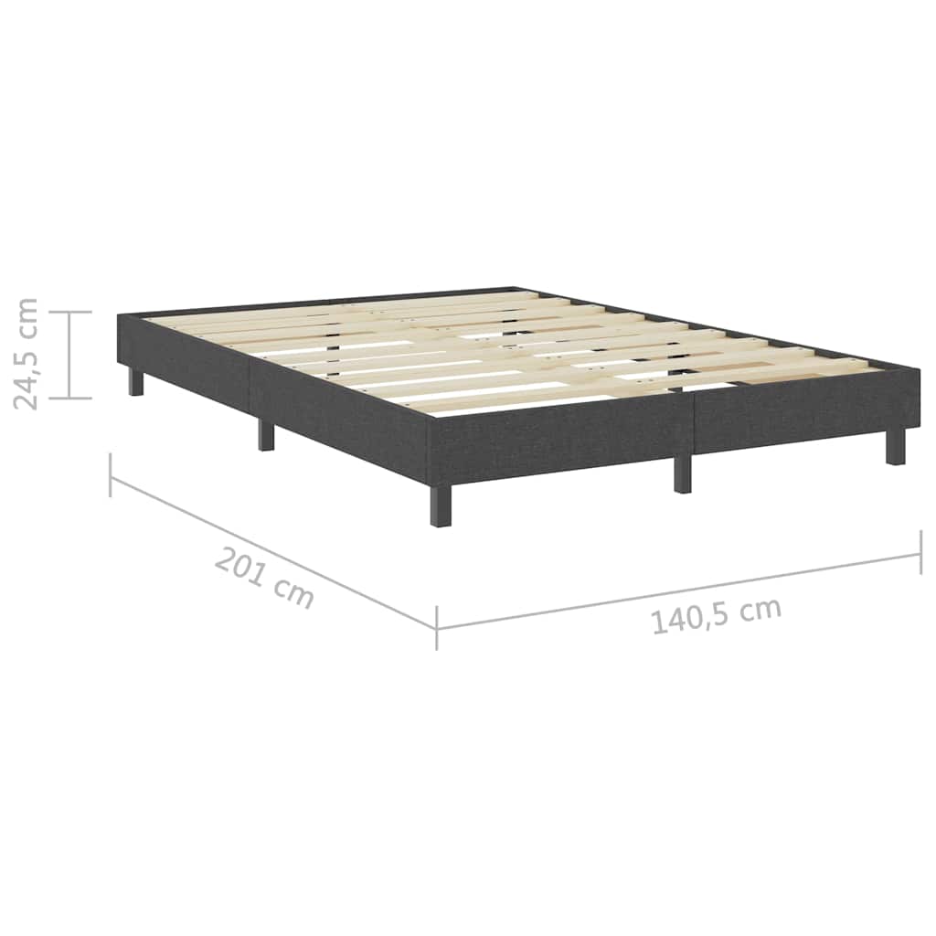 Letto a Molle Grigio in Tessuto 140x200 cm | homemem39