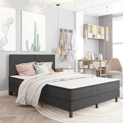 Letto a Molle Grigio in Tessuto 140x200 cm | homemem39