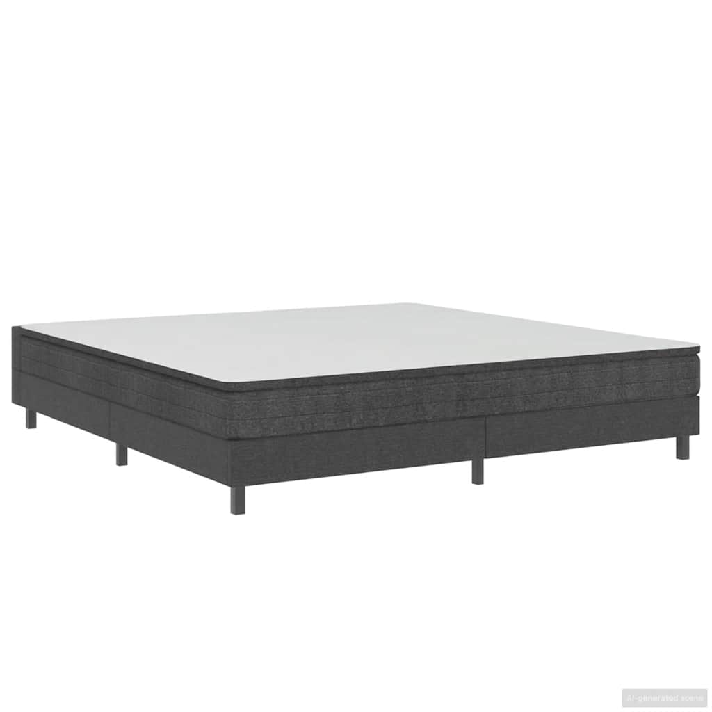 Letto a Molle Grigio in Tessuto 200x200 cm | homemem39