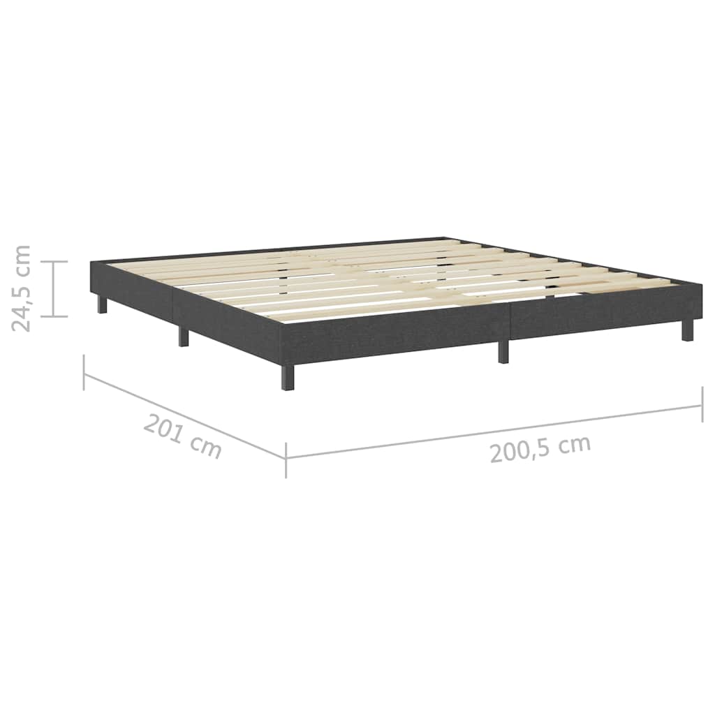 Letto a Molle Grigio in Tessuto 200x200 cm | homemem39