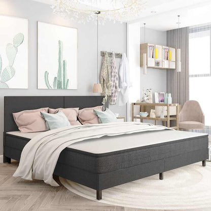 Letto a Molle Grigio in Tessuto 200x200 cm | homemem39